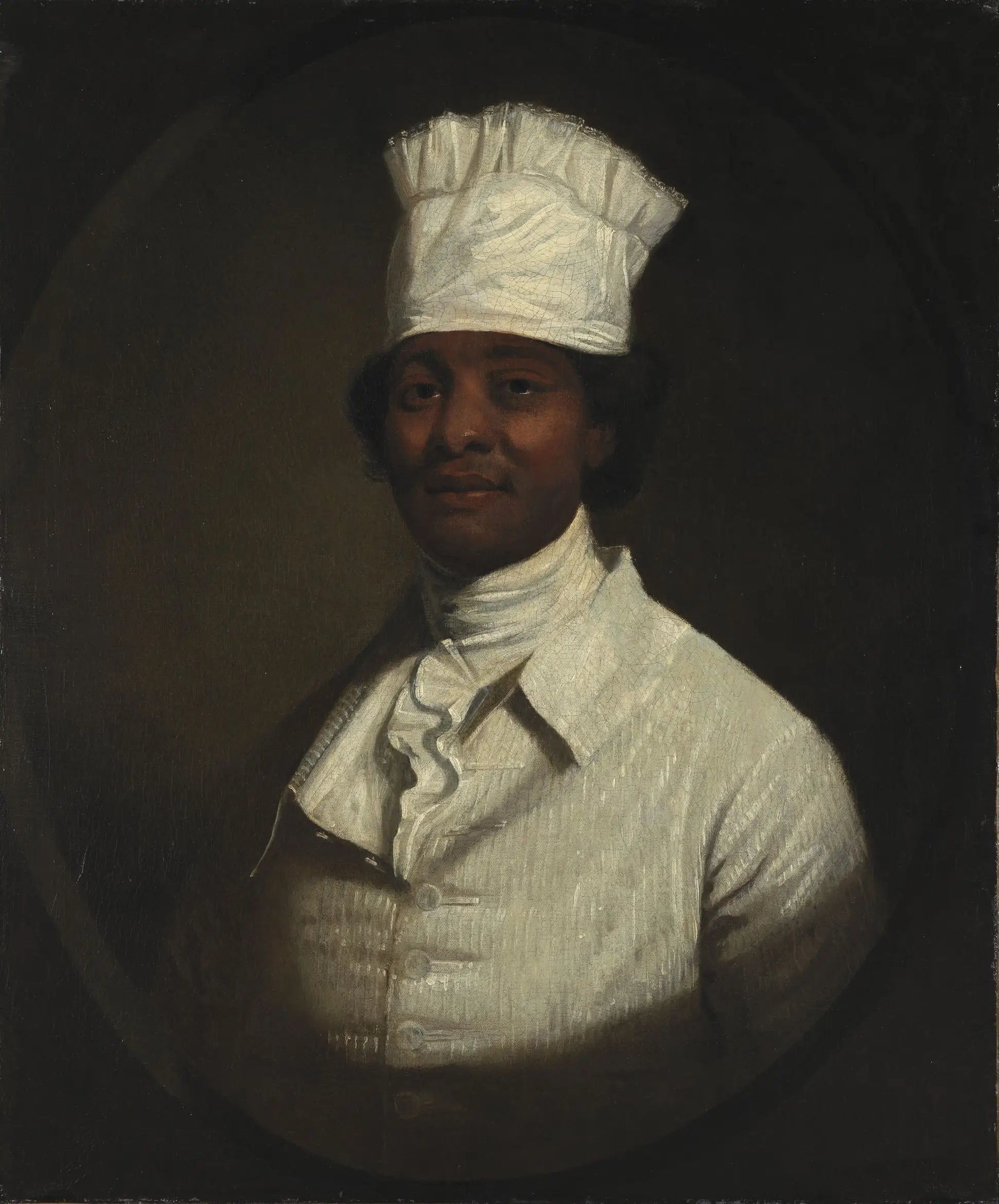 Portrait du cuisinier de George Washington - Gilbert Stuart image 1 reproduction de peinture à l’huile