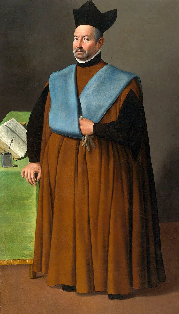 Portret van dokter Juan Martínez Serrano - Francisco de Zurbarán