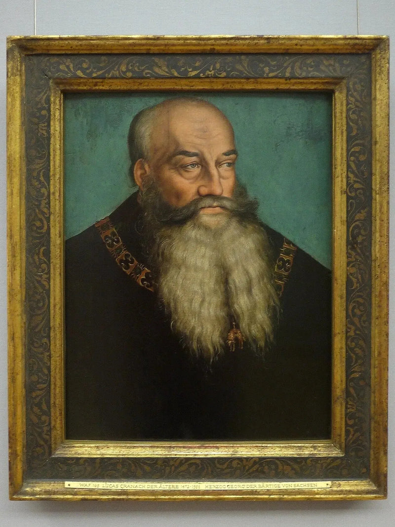 Portret van hertog Georgië van Saksen, ook bekend als Georg de Baard - Lucas Cranach de Oudere
