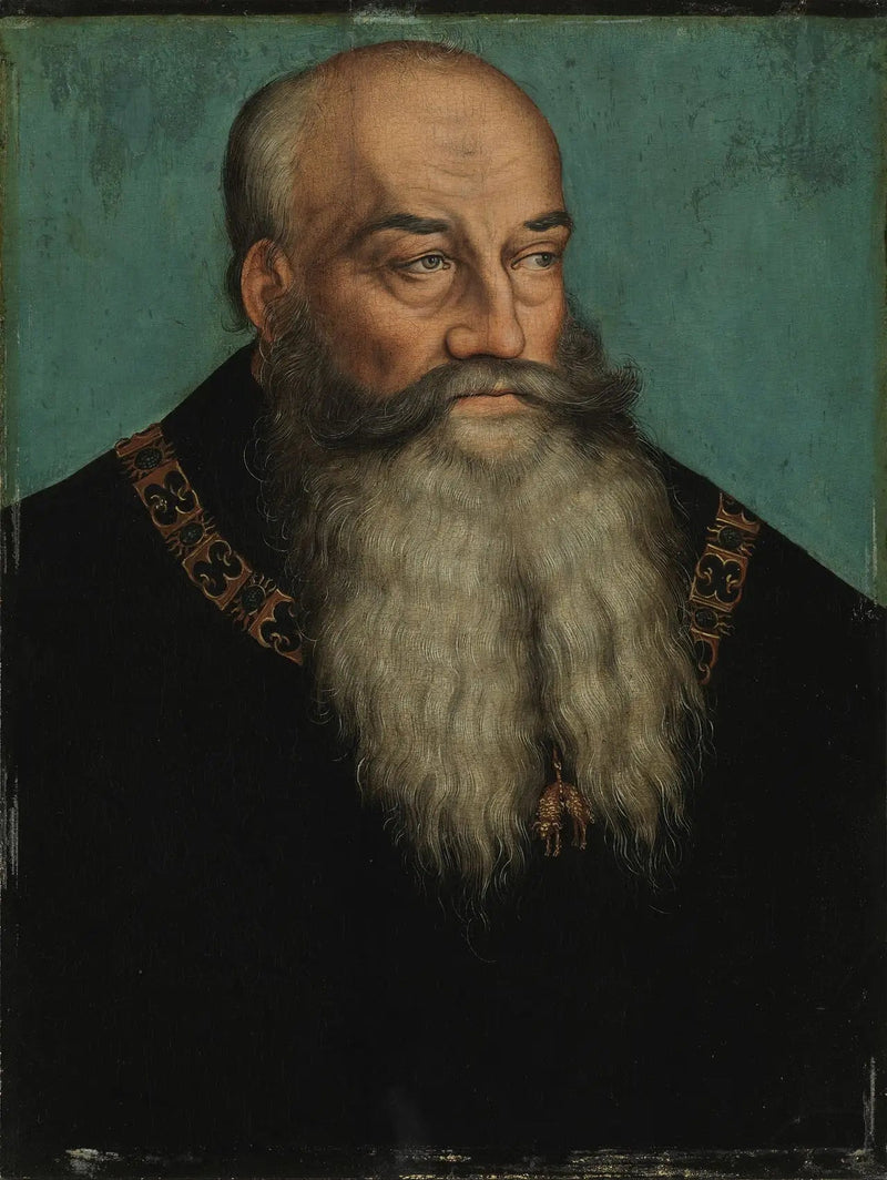 Portret van hertog Georgië van Saksen, ook bekend als Georg de Baard - Lucas Cranach de Oudere