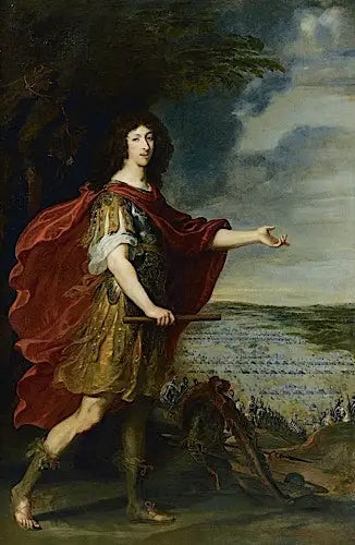Portret van de Grote Condé voor het slagveld van Rocroi (19 mei 1643) - Juste d'Egmont