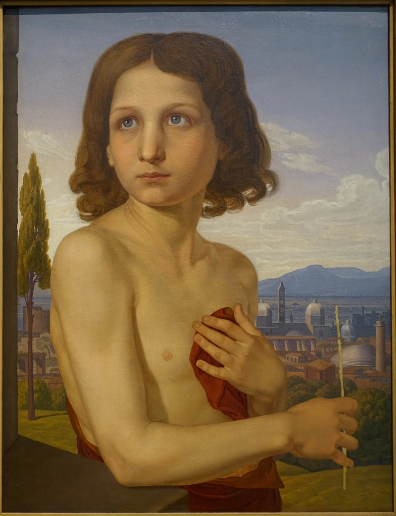 Portret van de jonge Xaverio als Sint-Jan de Doper - Johann Friedrich Overbeck