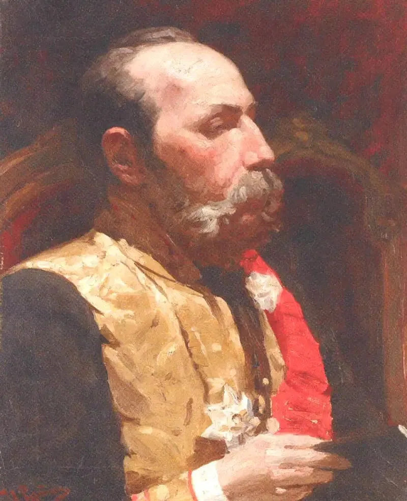 Portret van het lid van de Raad van State en senator Fiodor Gustavovitch Turner. - Ilya Repin