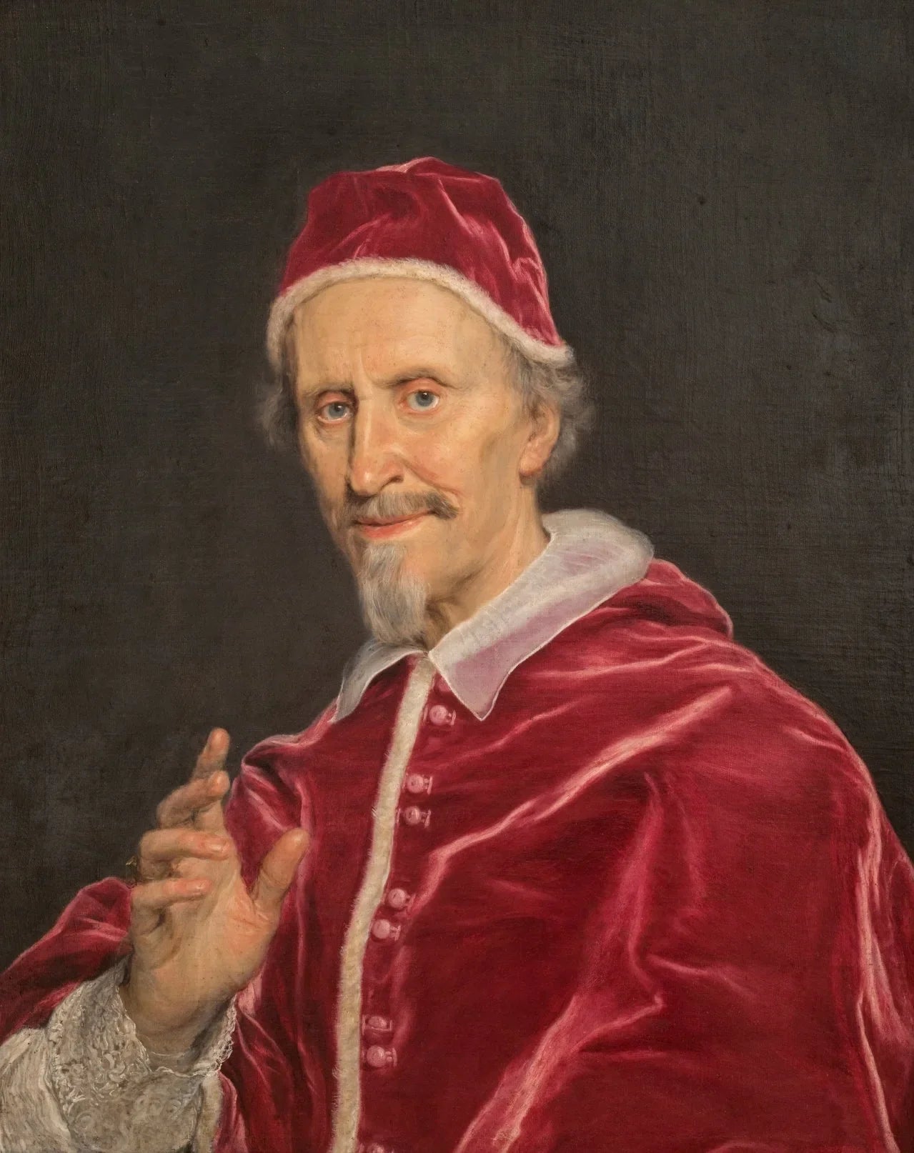 Portrait du pape Clément IX Rospigliosi bénissant - Giovanni Battista Gaulli image 1 copie de tableau peinte à la main