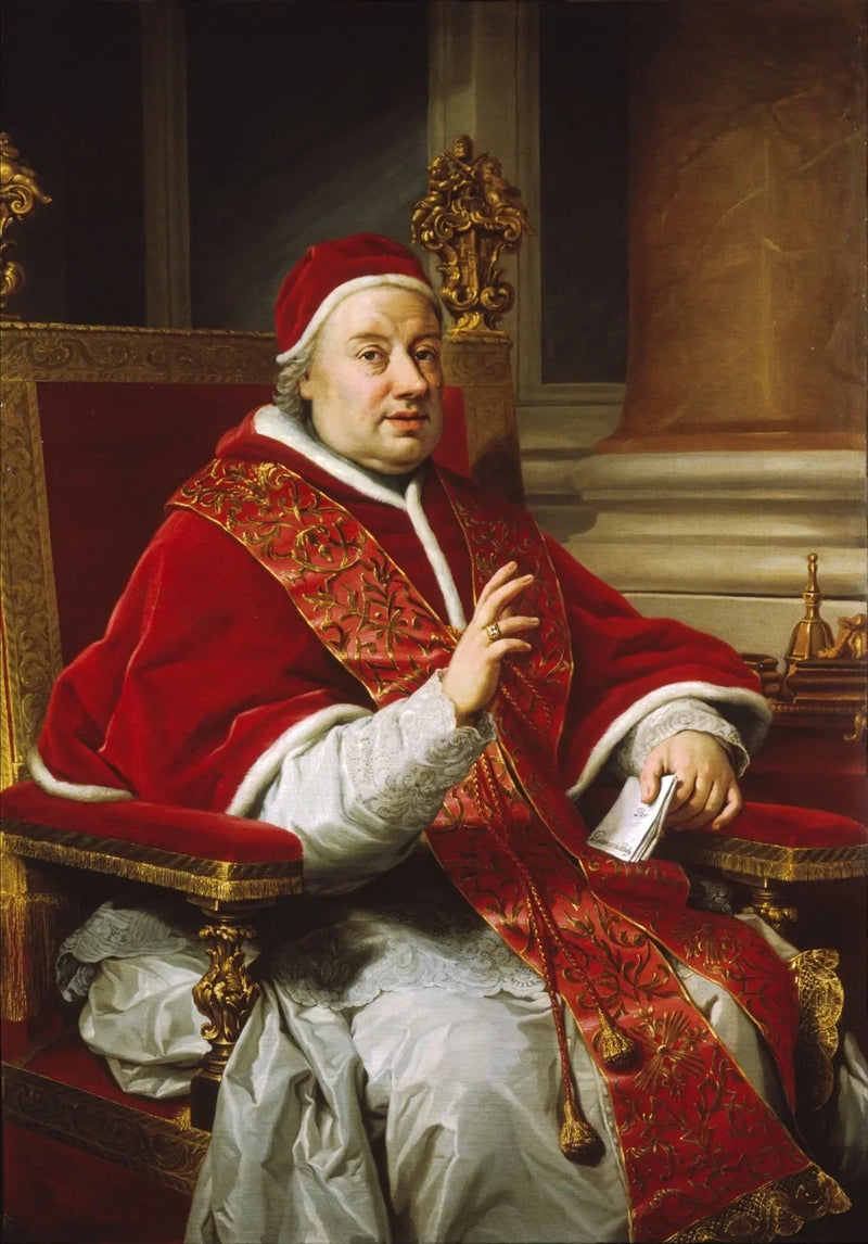 Portret van paus Clemens XIII - Anton Raphael Mengs