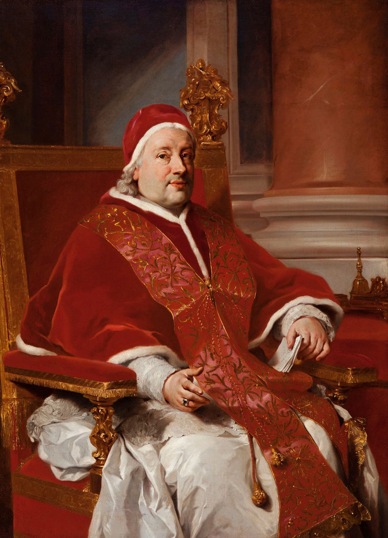 Portret van paus Clemens XIII - Anton Raphael Mengs