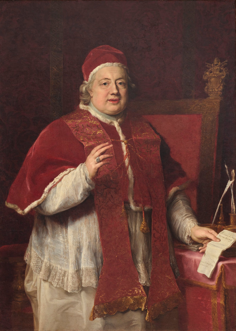 Portret van paus Clemens XIII zegent Rezzonico - Pompeo Batoni