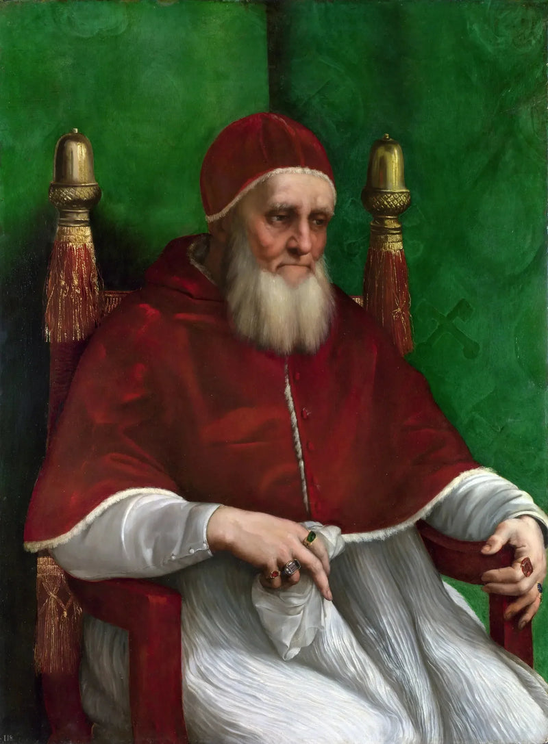 Portret van paus Julius II - Raphael Sanzio