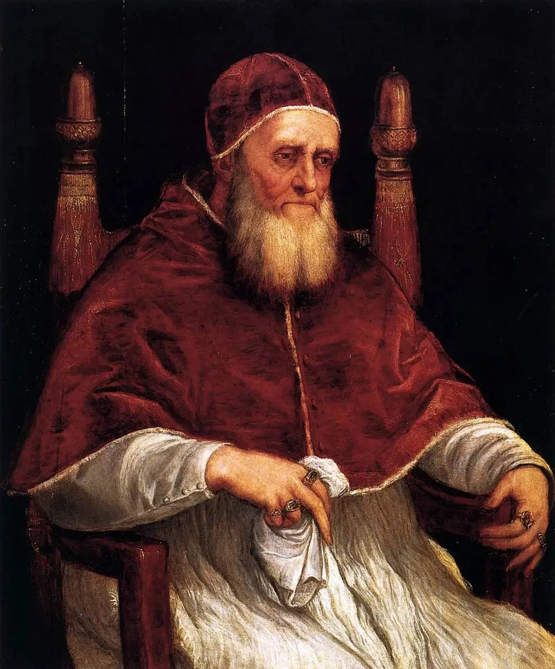 Portret van paus Julius II - Titian