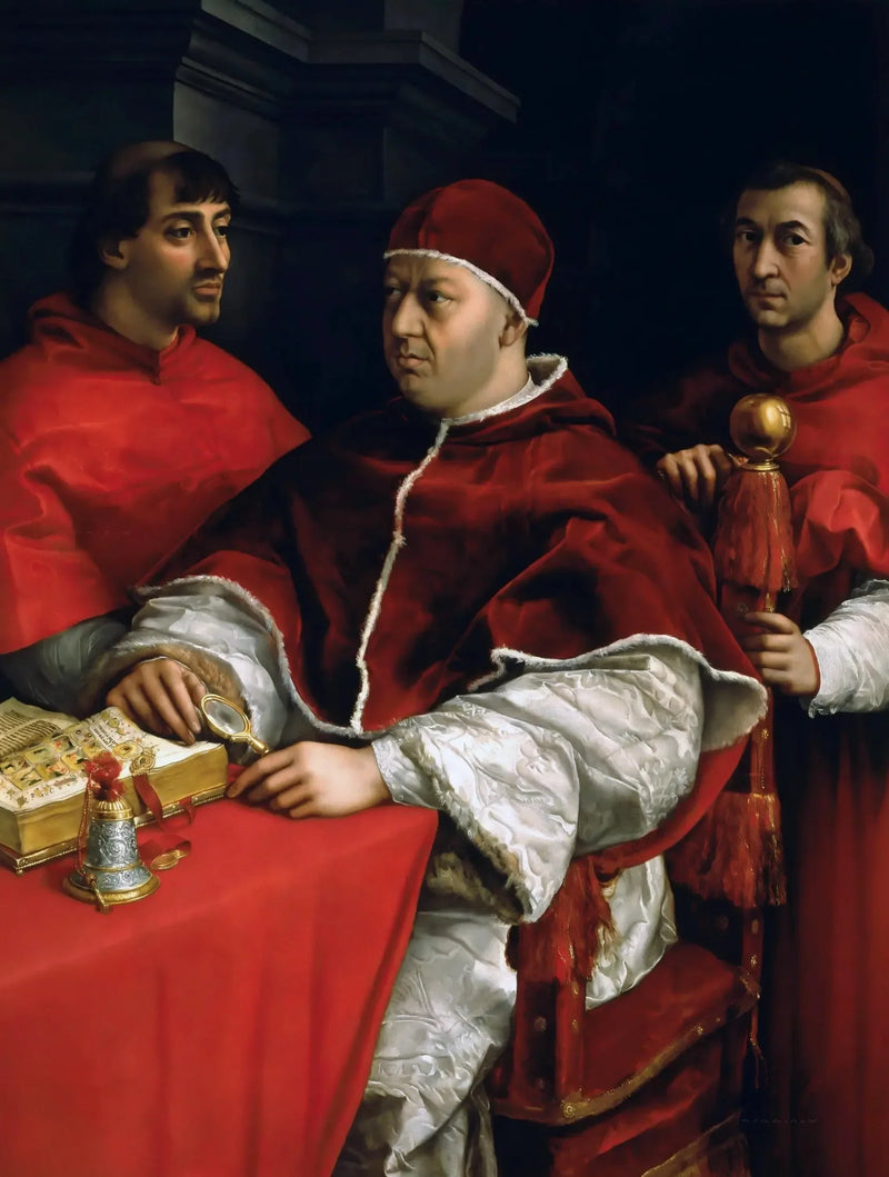 Portret van paus Leo X - Raphael Sanzio
