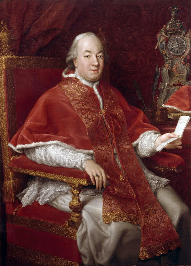Portret van paus Pius VI, Giovanni Angelo Braschi (1717-1799) - Pompeo Batoni