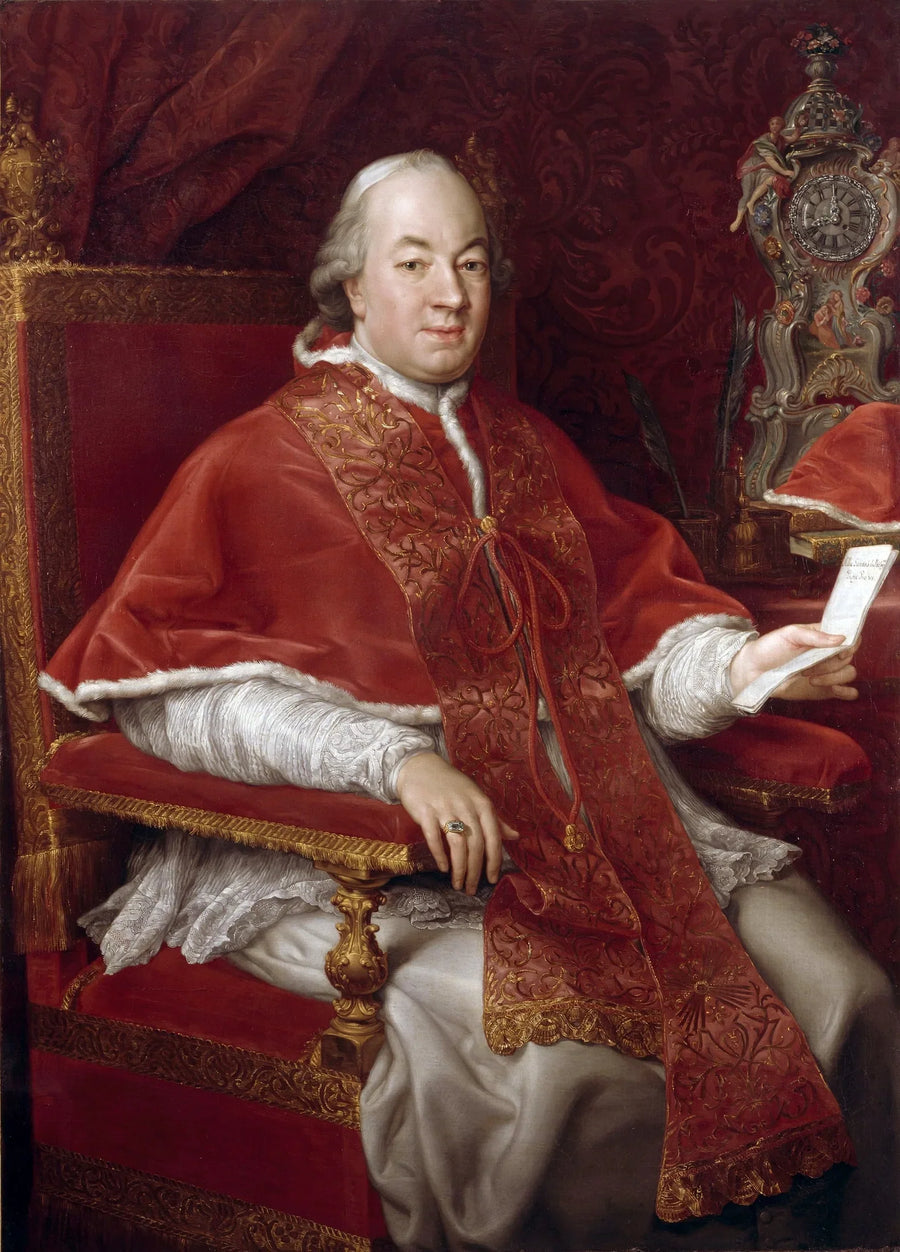 Portret van paus Pius VI, Giovanni Angelo Braschi (1717-1799) - Pompeo Batoni