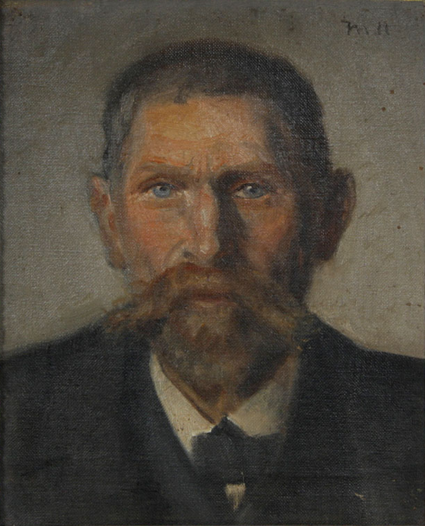 Portrait du pêcheur Jens Martin Jensen Røntved. - Michael Peter Ancher