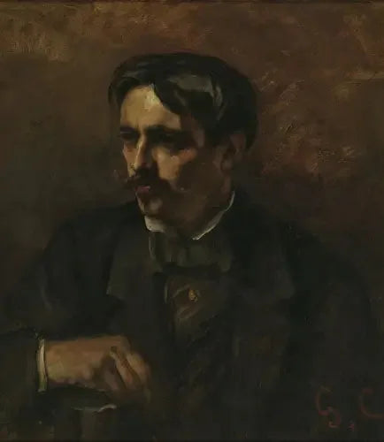Portret van de schilder Alfred Stevens - Gustave Courbet