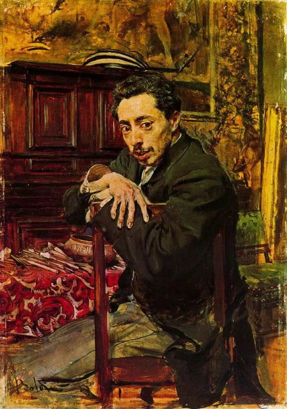 Portret van de schilder Joaquín Araujo y Ruano - Giovanni Boldini