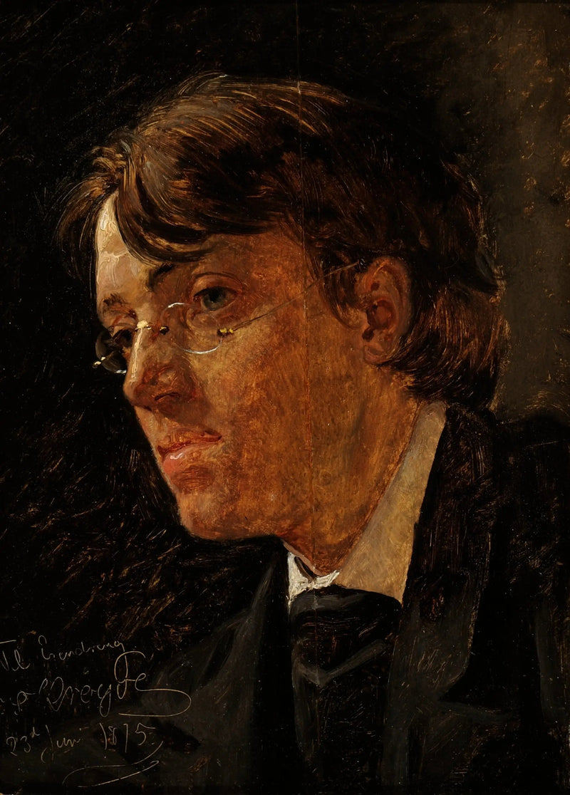 Portret van de Noorse schilder Eilif Peterssen. - Peder Severin Krøyer