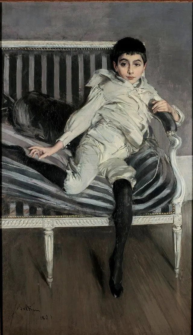 Portrait du petit Subercaseaux - Giovanni Boldini image 1 reproduction de peinture à l’huile