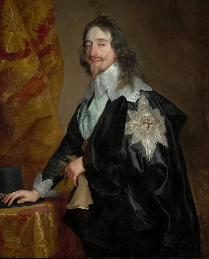 Portret van koning Charles I (1600-1649), met de Orde van de Kousenband - Antoine van Dyck

Source:
Portrait du roi Charles Ier (1600-1649), avec l'Ordre de la Jarretière - Antoine van Dyck