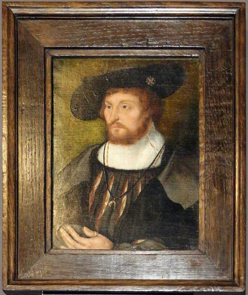 Portret van koning Christian II van Denemarken (1481-1559) - Joos van Cleve