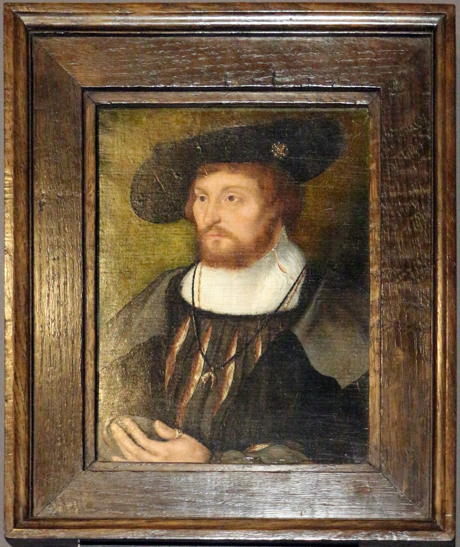 Portret van koning Christian II van Denemarken (1481-1559) - Joos van Cleve
