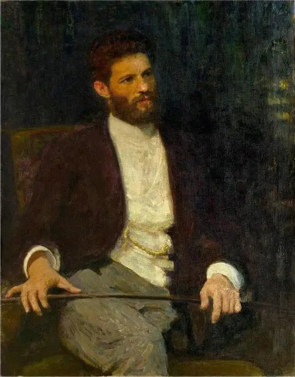 Portret van de beeldhouwer Mark Matveevich Antokolski. - Ilya Repin