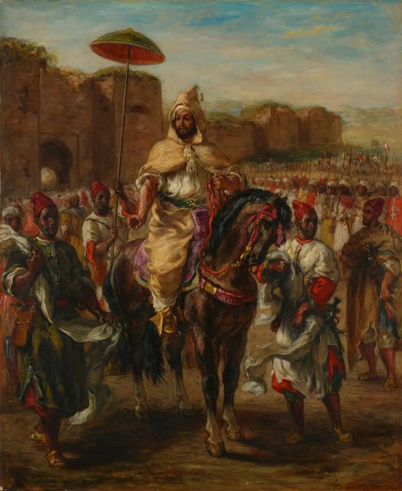 Portret van de sultan van Marokko - Eugène Delacroix