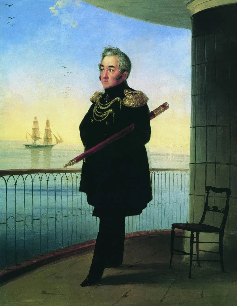 Portret van viceadmiraal M.P. Lazarev - Ivan Aïvazovski

Source:
Portrait du vice-amiral M.P. Lazarev - Ivan Aïvazovski