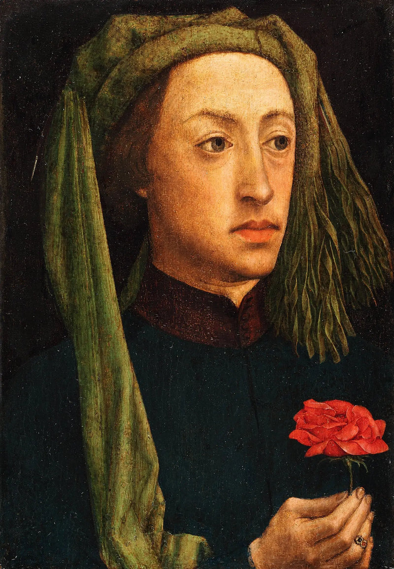 Portret van een jonge man die een rode roos vasthoudt - Jan van Eyck

Source:
Portrait d'un jeune homme tenant une rose rouge - Jan van Eyck