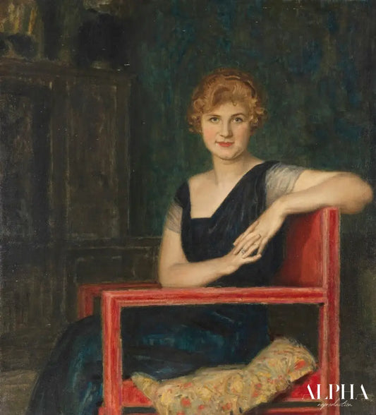 Portrait d’une dame - Franz Von Stuck Reproductions de tableaux à la peinture à l’huile