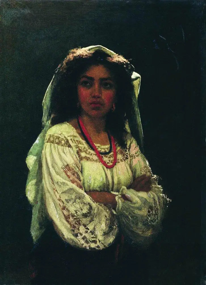 Portret van een Italiaanse vrouw - Ilya Repin
