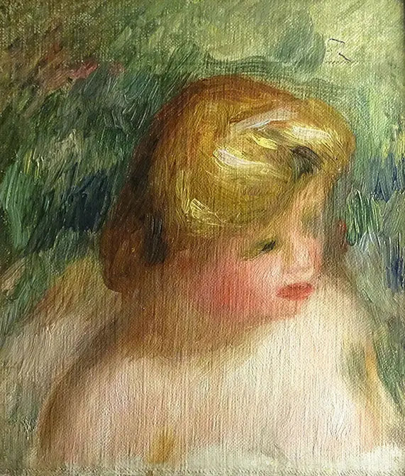 Busteportret van een jonge vrouw - Pierre-Auguste Renoir