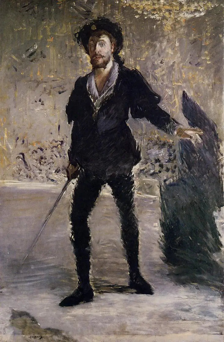 Volledige portret van Faure als Hamlet - Édouard Manet
