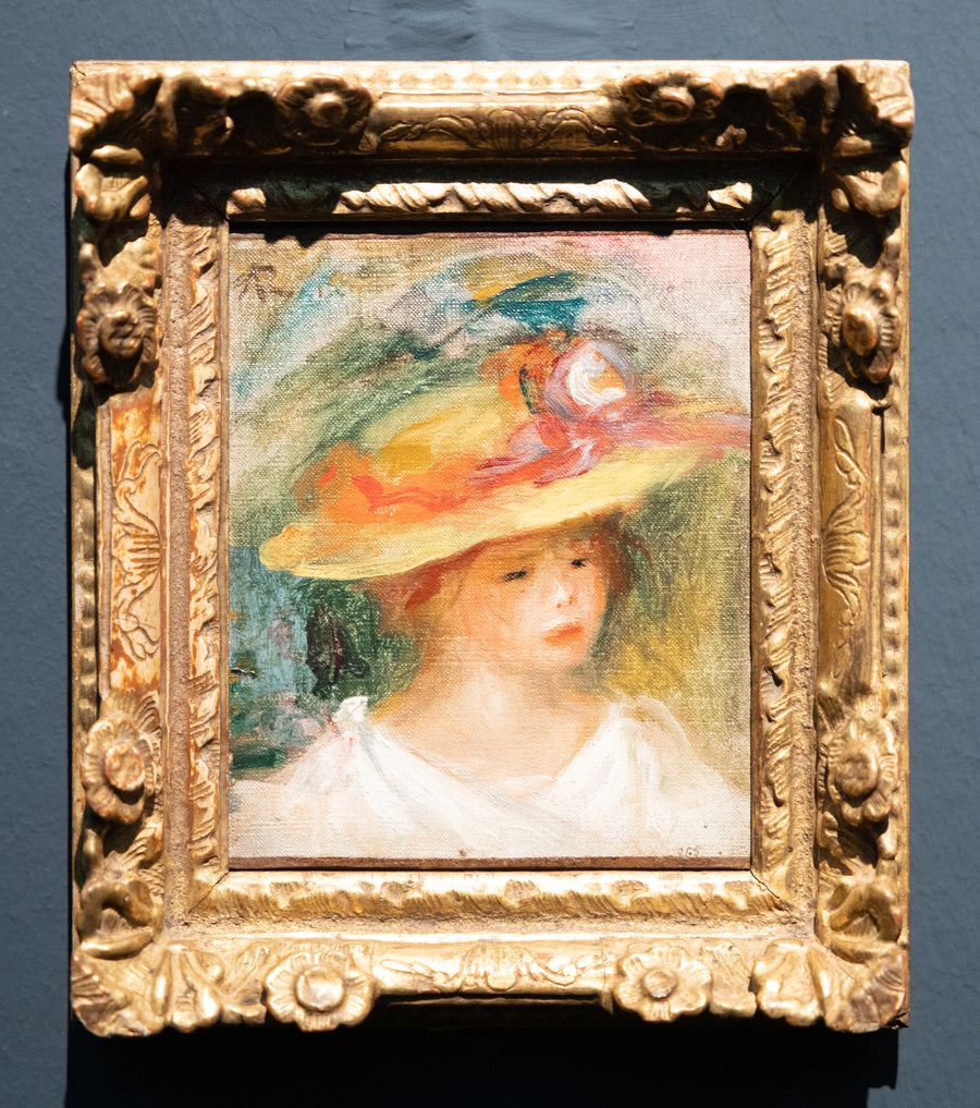 Kinderportret met hoed - Pierre-Auguste Renoir