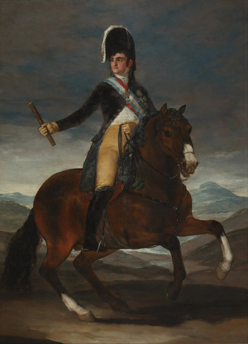 Paardrijportret van Ferdinand VII - Francisco de Goya