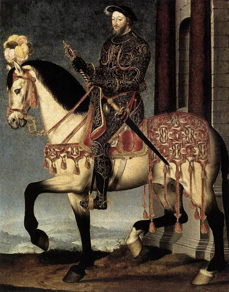 Paardportret van François I - François Clouet

Source:
Portrait équestre de François Ier - François Clouet