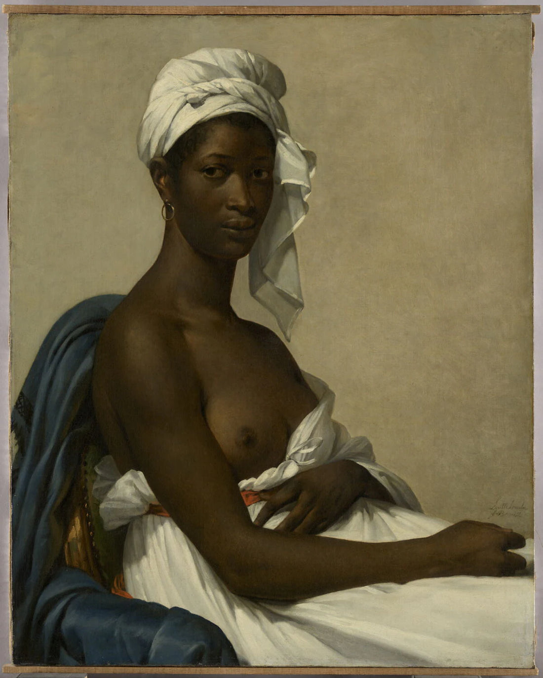 Portrait d'une femme noire - née Le Roulx de La Ville ou Laville-Leroulx Benoist Marie Guillemine
