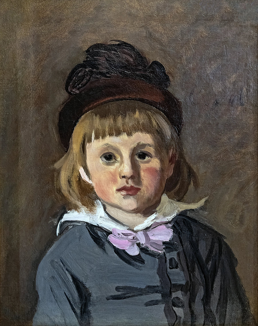 Portret van Jean Monet in een W142 pompon pet - Claude Monet
