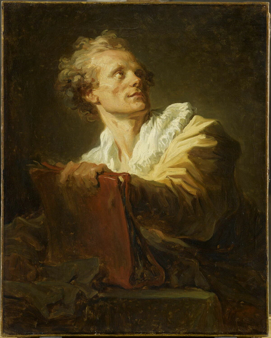 Portrait d'un jeune artiste. Charles-Paul-Jérôme Bréa (1739-1820), pastelliste et miniaturiste. - Jean-Honoré Fragonard