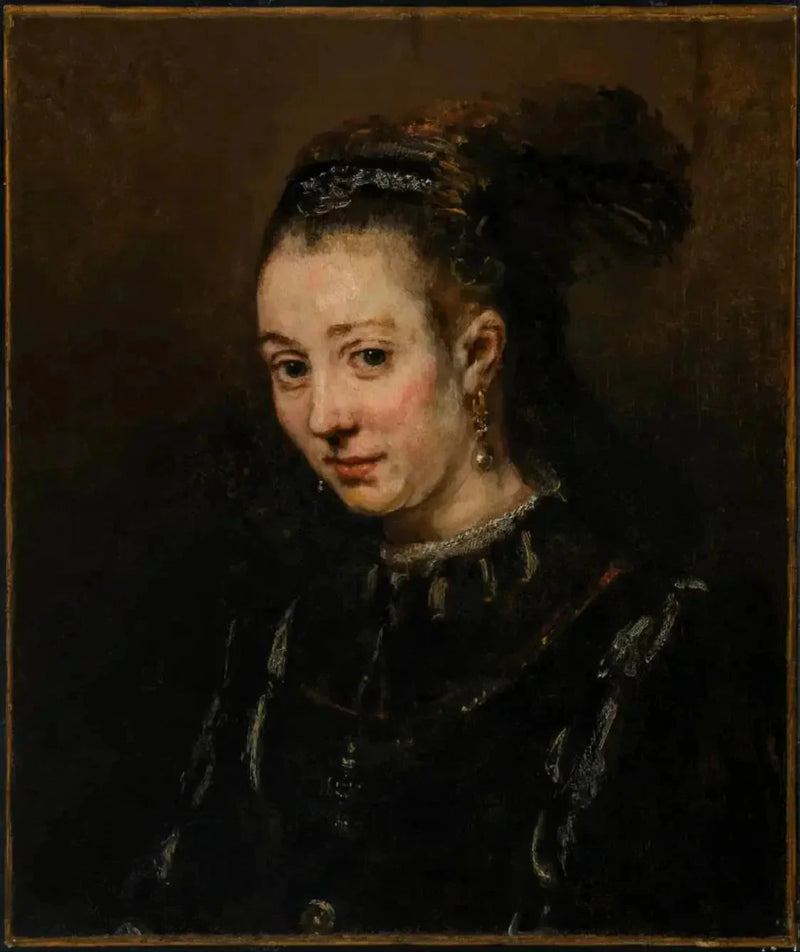 Portret van een jonge vrouw - Rembrandt