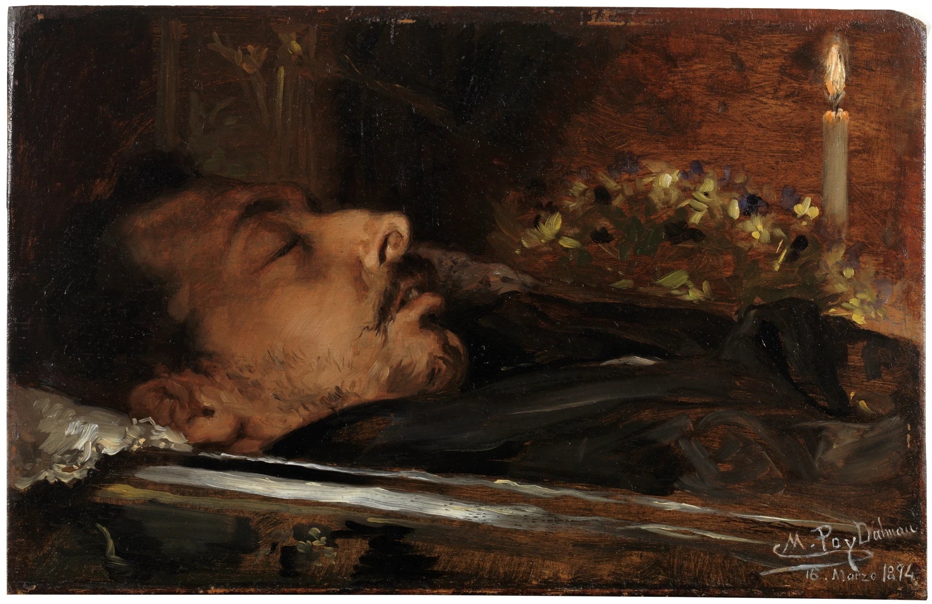 Portrait mortuaire du peintre Joaquín Araujo - Manuel Poy Dalmau