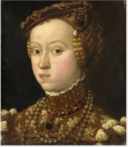 Portret van aartshertogin Anna (1528-1590), dochter van koning Ferdinand I van Oostenrijk - Giuseppe Arcimboldo