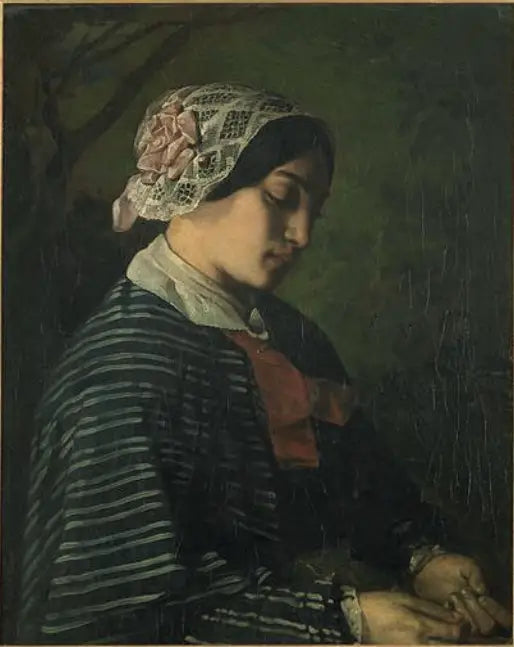Voorlopig portret van een jonge vrouw uit Ornans - Gustave Courbet