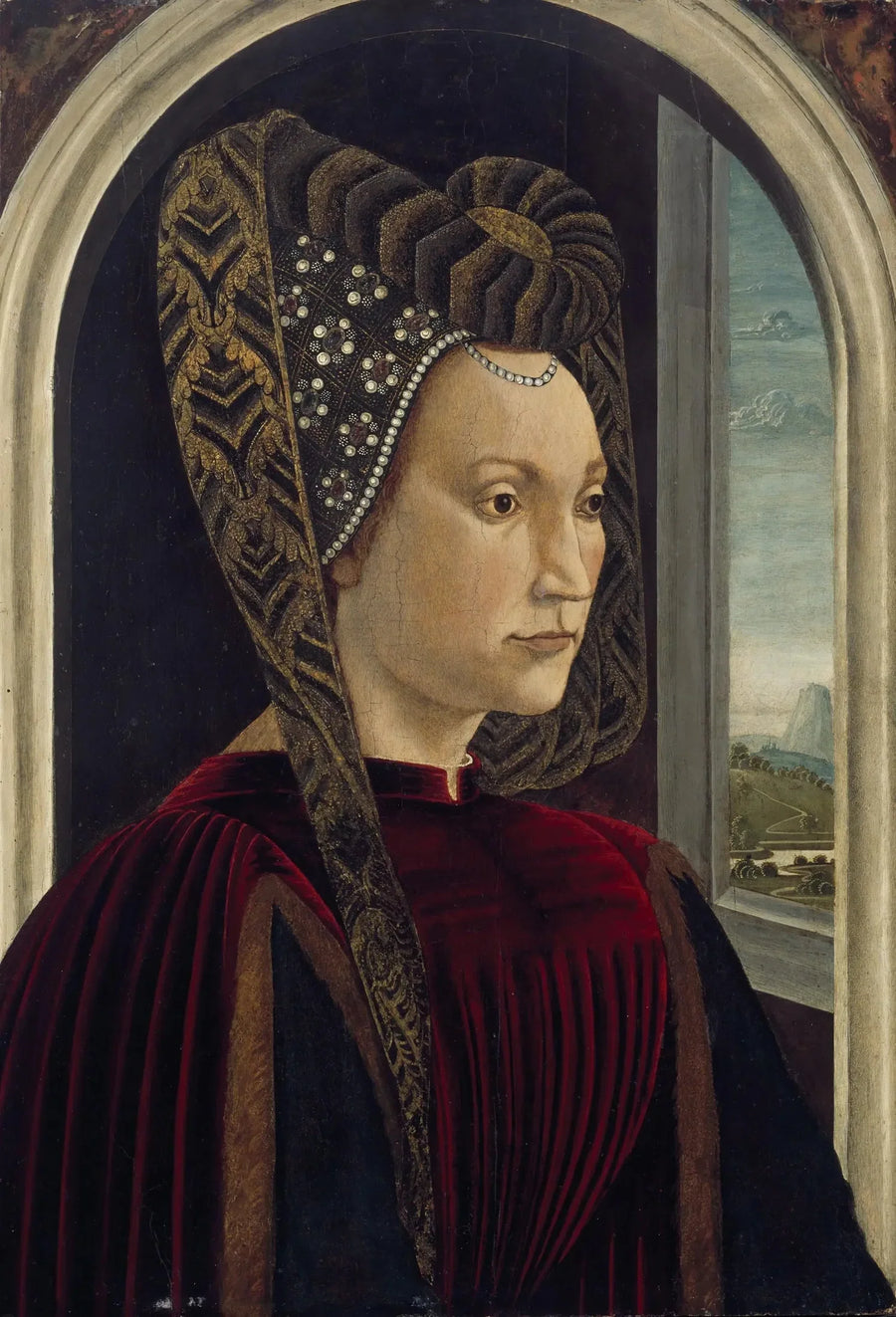 Verondersteld portret van Clarice Orsini, echtgenote van Lorenzo de' Medici - Domenico Ghirlandaio