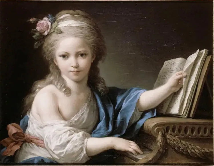 Verondersteld portret van Joséphine, dochter van Bergeret de Grancourt, die op de piano speelt - Louis Jean François Lagrenée

Source:
Portrait présumé de Joséphine, fille de Bergeret de Grancourt, touchant le piano-forte - Louis Jean François Lagrenée