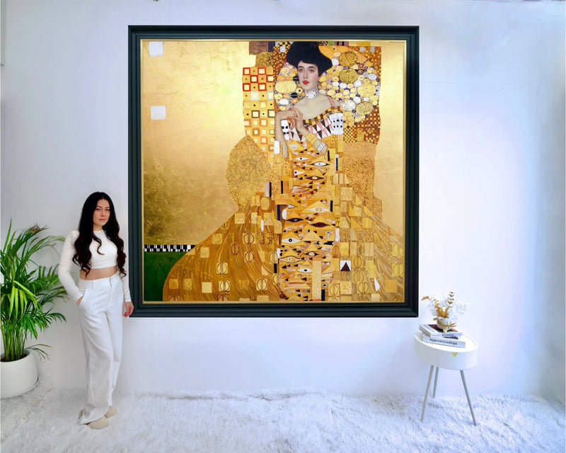 Hernieuwd Portret van Adele Bloch-Bauer door Meester Apollon | 200x200cm
