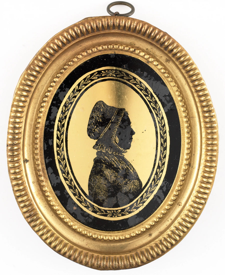 Portrait de silhouette d'une femme avec un chapeau - François Joseph Weygand
