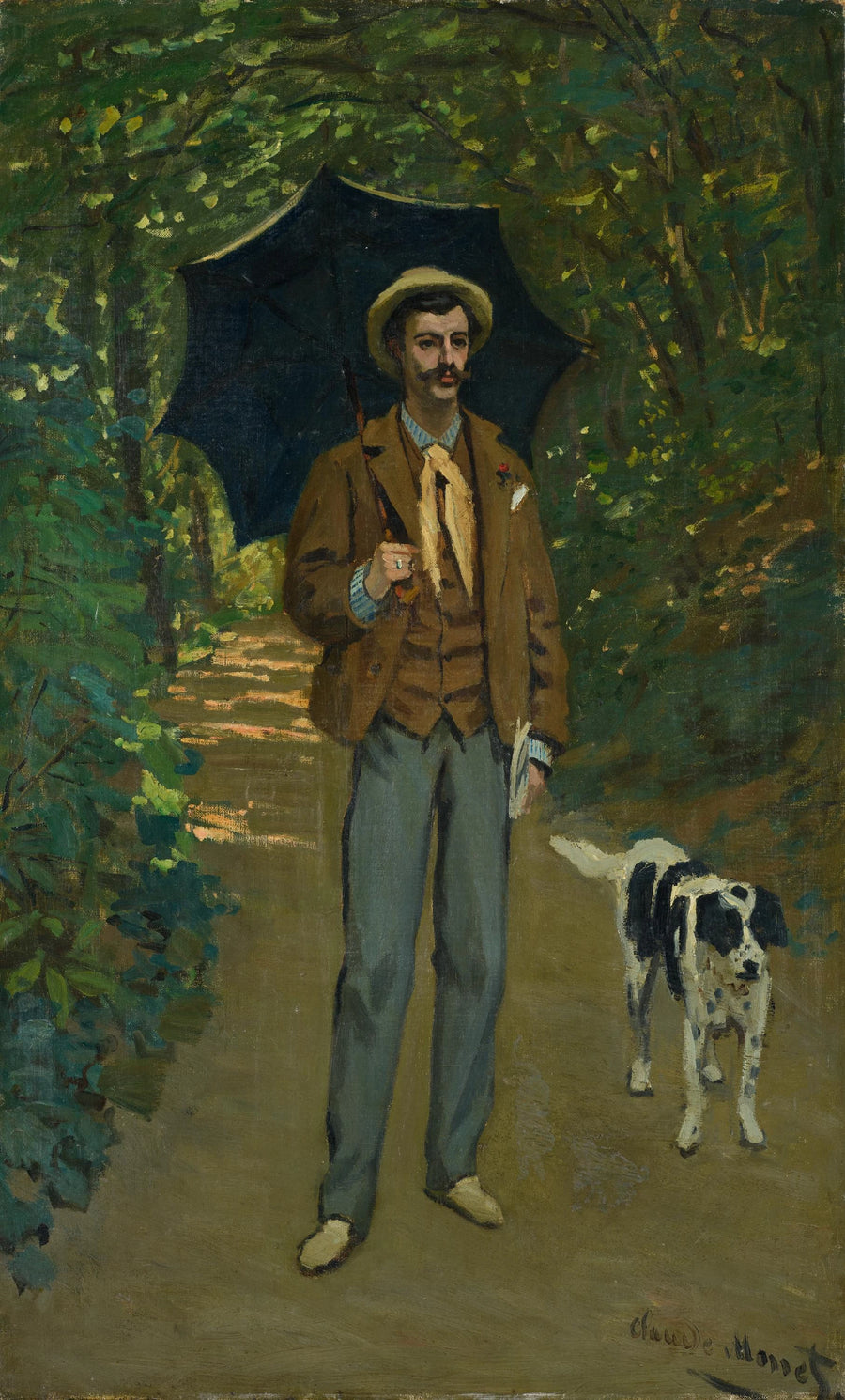 Portret van Victor Jacquemont bij parasol W54 - Claude Monet