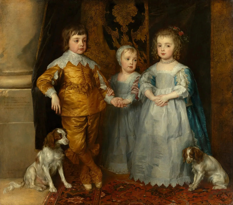 Portretten van de drie kinderen van Karel I: Karel, Jacob en Maria - Antoine van Dyck

Source:
Portraits des trois enfants de Charles Ier : Charles, Jacob et Marie - Antoine van Dyck