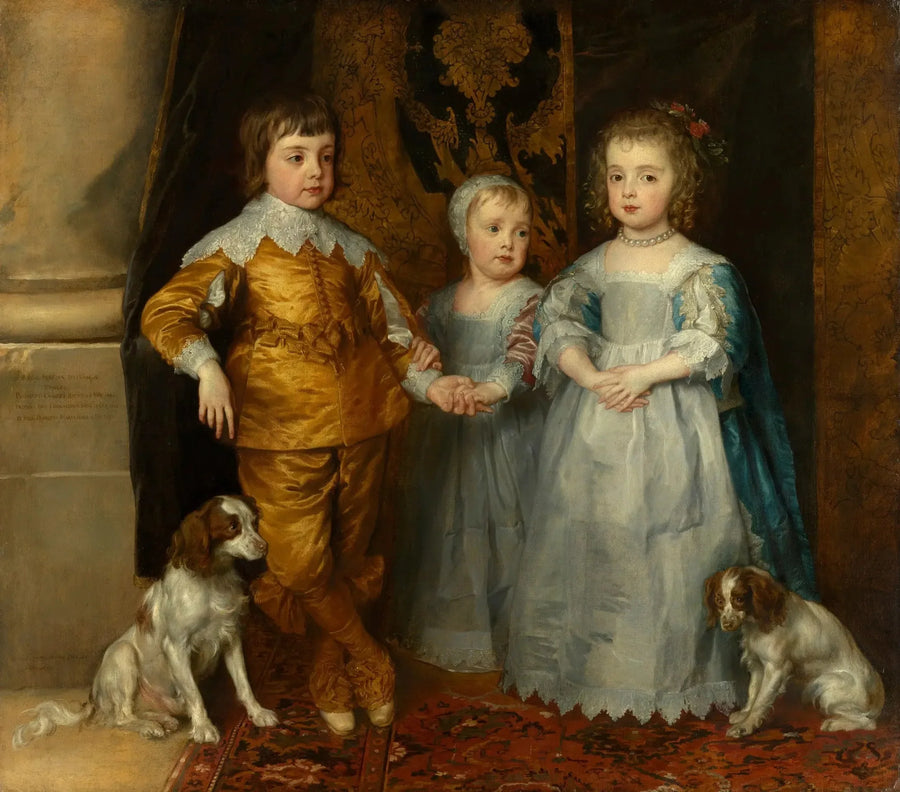 Portretten van de drie kinderen van Karel I: Karel, Jacob en Maria - Antoine van Dyck

Source:
Portraits des trois enfants de Charles Ier : Charles, Jacob et Marie - Antoine van Dyck