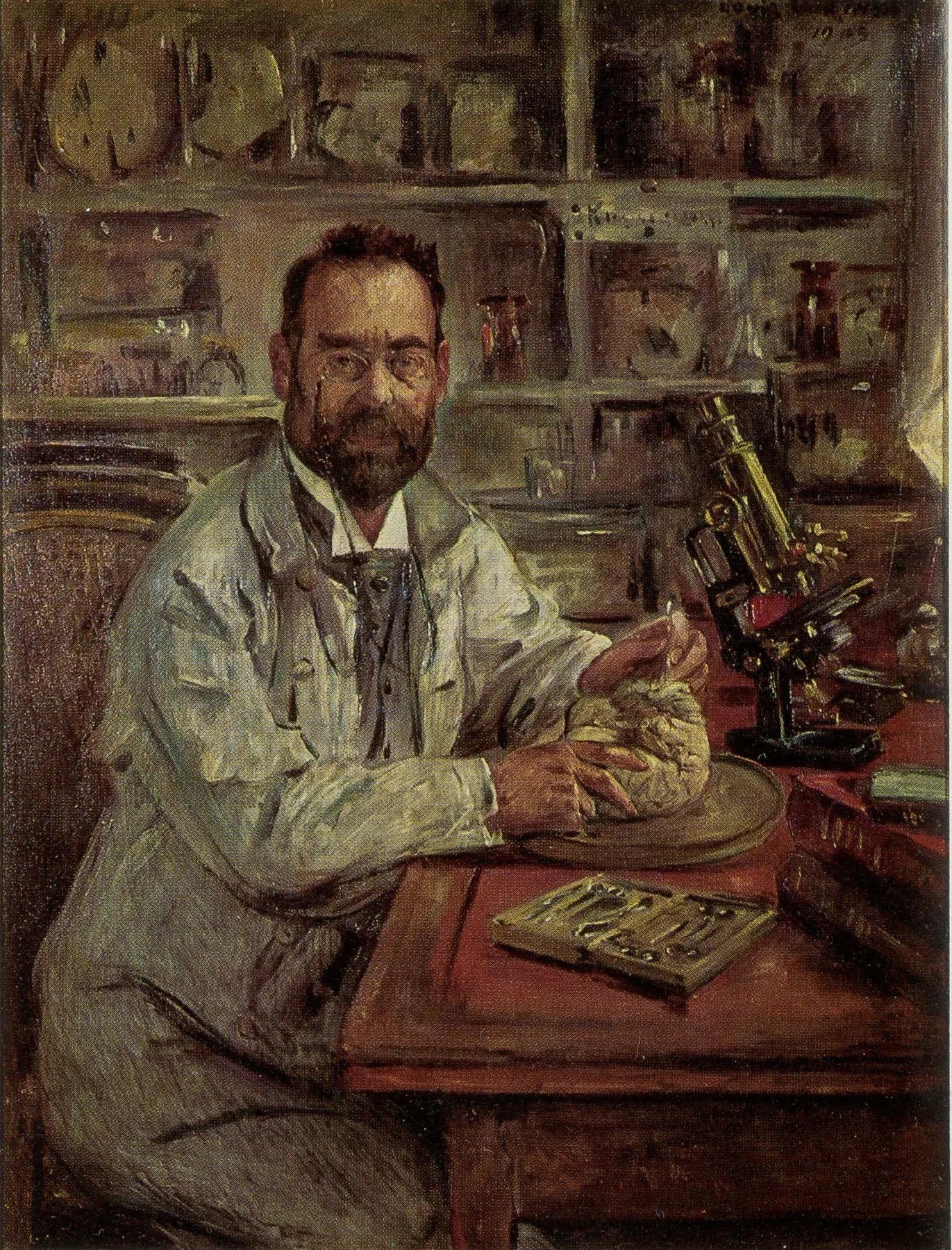 Porträt des Anatomen Ludwig Edinger - Lovis Corinth image 1 tableau peint à l’huile sur toile